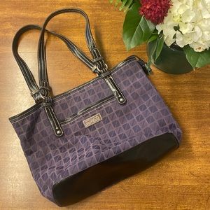 🔥Purple Purse / Nine & Co / Double Strap Zip Pocket